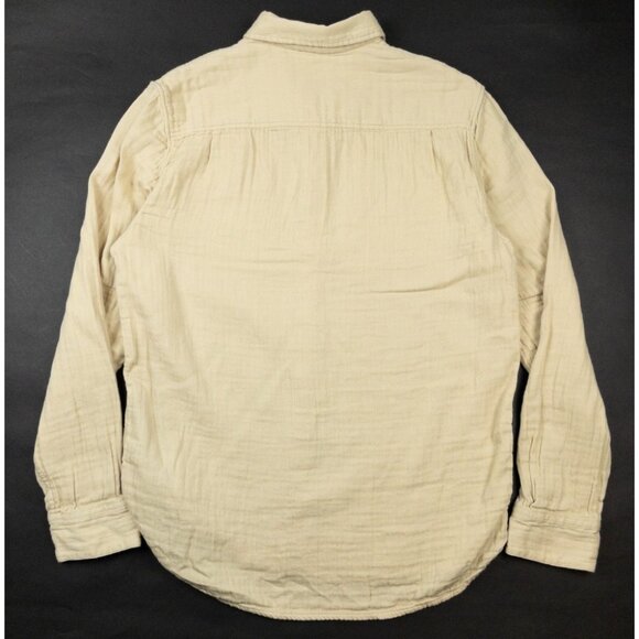 Flint And Tinder Double Gauze Shirt Men's Medium Casual Huckberry Light Yellow - Picture 4 of 14